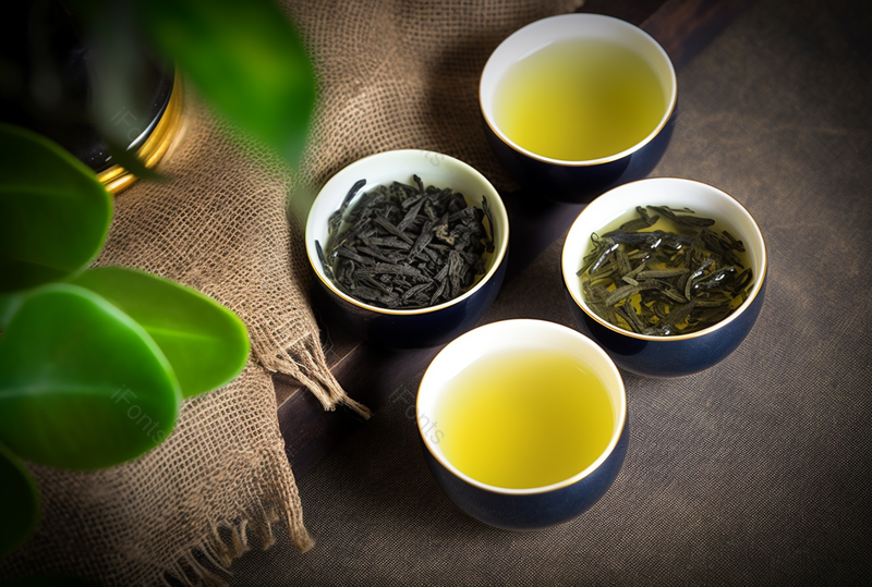 绿茶泡茶茶杯桌面麻布拍摄,高清,摄影图,摄影图片,图片大全,摄影图免费下载